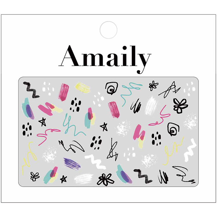 Amaily ネイルシール No.6-6 ファンペイント 1