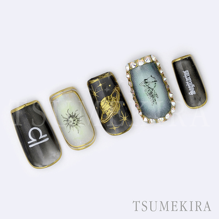 取扱終了 TSUMEKIRA NN-KSM-001 JamboNails 小杉ミサプロデュース Monochrome Zodiac Art