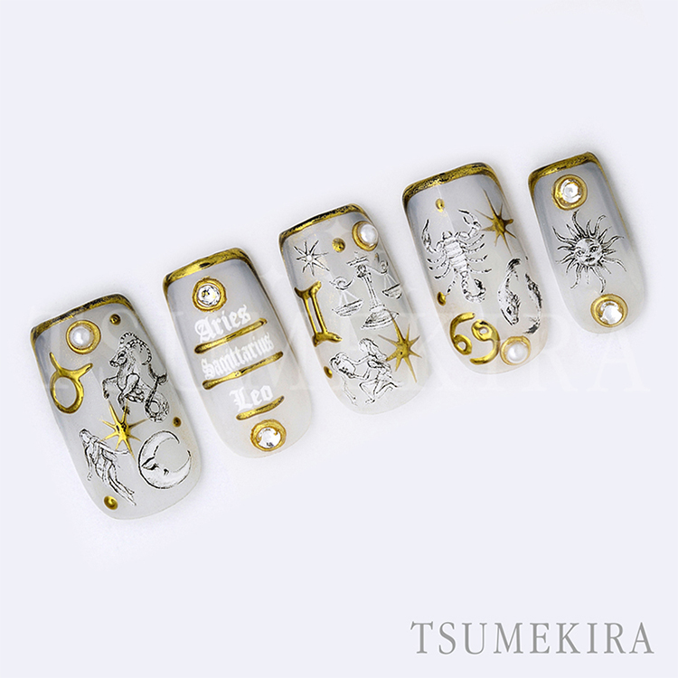取扱終了 TSUMEKIRA NN-KSM-001 JamboNails 小杉ミサプロデュース Monochrome Zodiac Art
