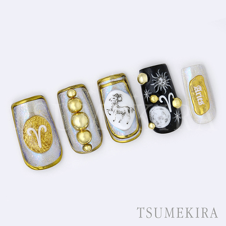 取扱終了 TSUMEKIRA NN-KSM-001 JamboNails 小杉ミサプロデュース Monochrome Zodiac Art