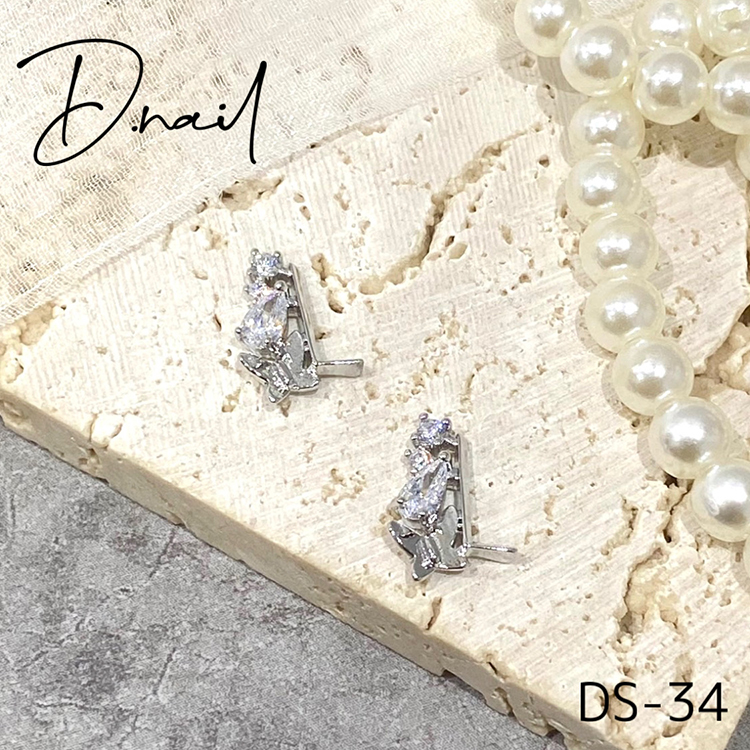 D.nail ジュエリービジューパーツDS-34 バタフライLパーツ L