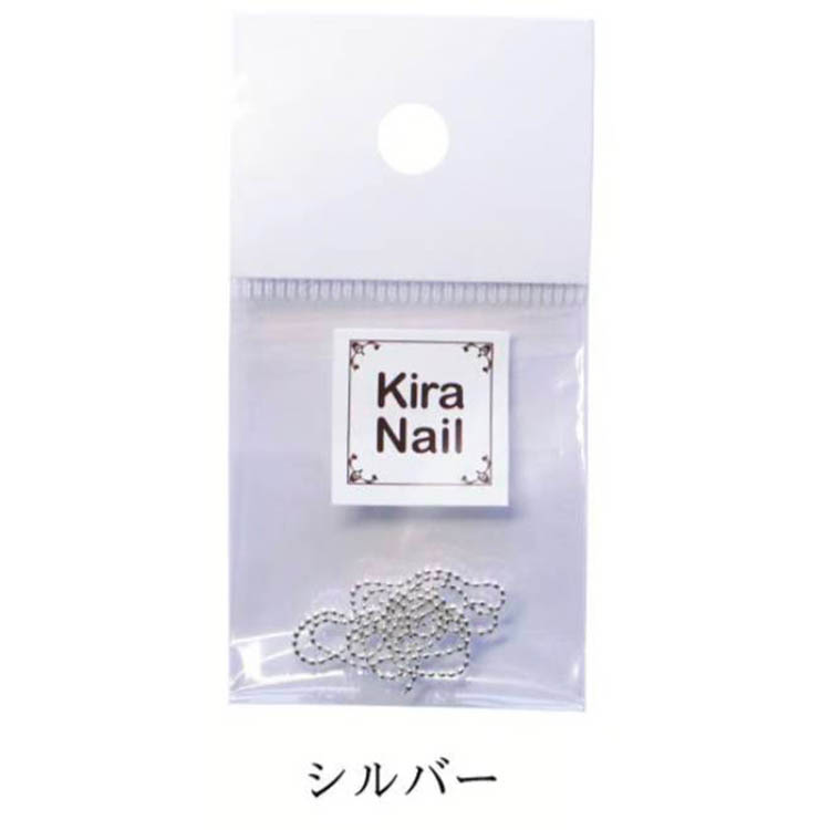 KiraNail ボールチェーン 0.8mm シルバー 30cm
