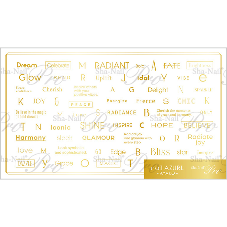 Sha-Nail Plus AYAKO-PFB01 Font Box -Gold- / プラス フォントボックス ゴールド
