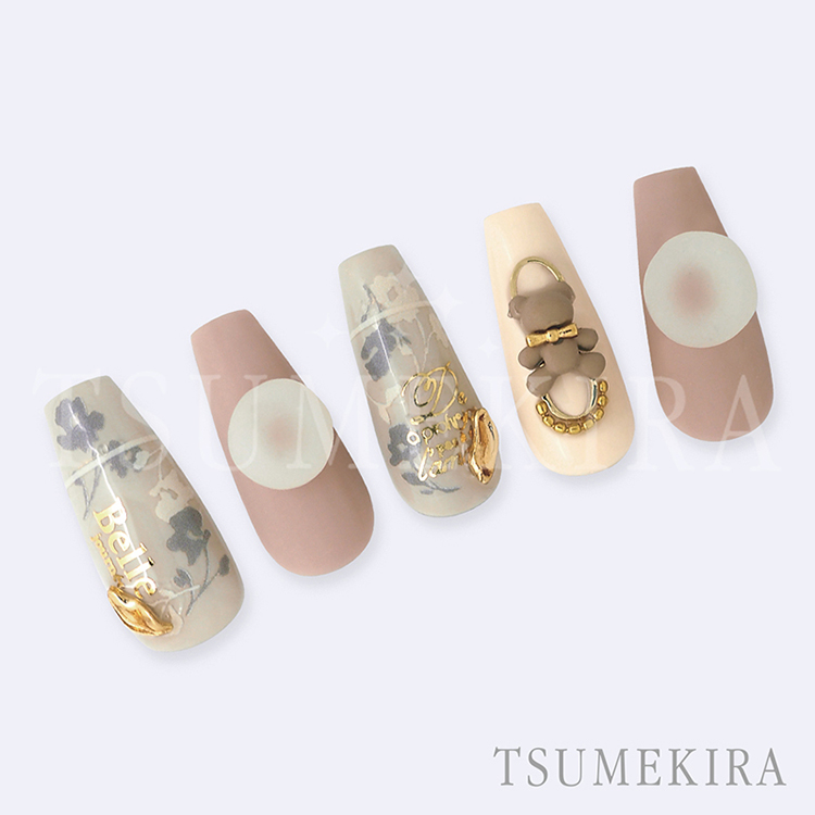 TSUMEKIRA NN-EFK-017 effrontee kyokoプロデュース ジャルダン グレー&ミルク