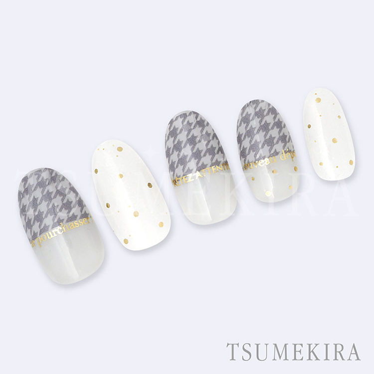 TSUMEKIRA NN-CDR-006 千鳥格子フレンチ ブラウン・グレー
