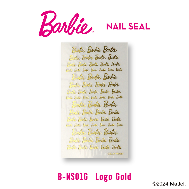 Barbie ネイルシール NS01G ロゴ ゴールド
