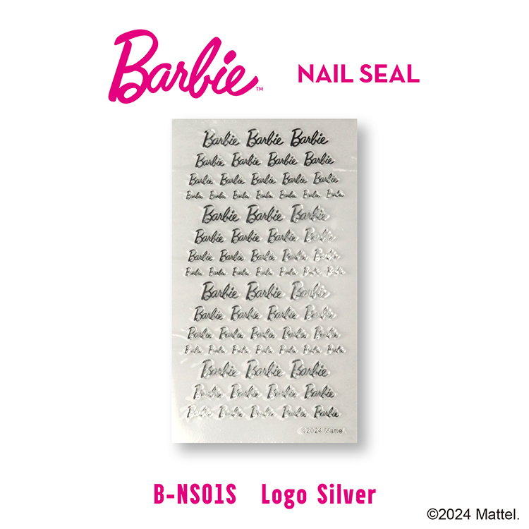Barbie ネイルシール NS01S ロゴ シルバー