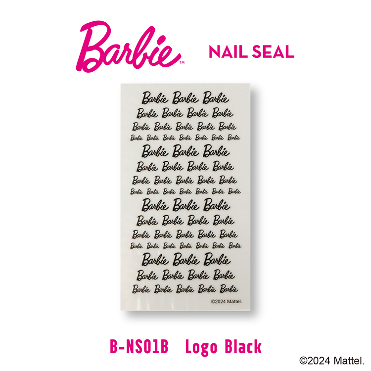 Barbie ネイルシール NS01B ロゴ ブラック