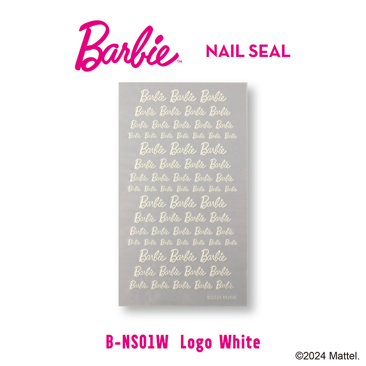 Barbie ネイルシール NS01W ロゴ ホワイト