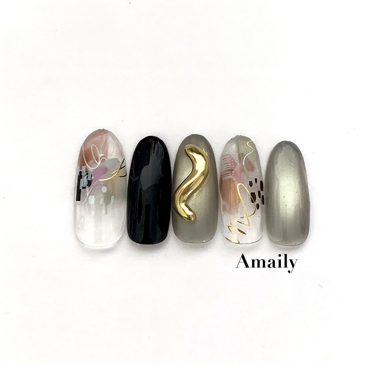 Amaily ネイルシール No.6-8