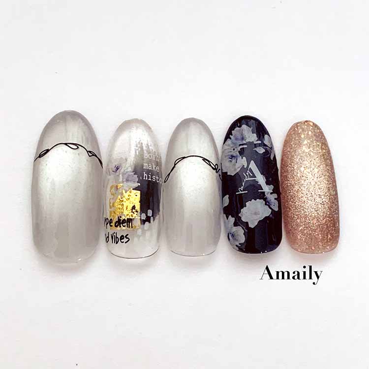 Amaily ネイルシール No.3-41
