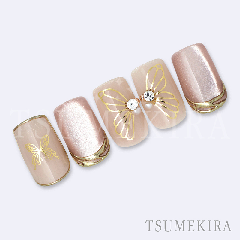 TSUMEKIRA SG-HON-001 honchan プロデュース Butterfly motif gold (ジェル専用)