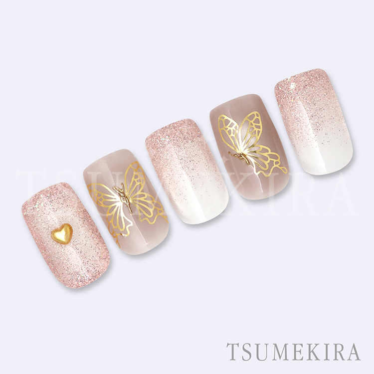 TSUMEKIRA SG-HON-001 honchan プロデュース Butterfly motif gold (ジェル専用)