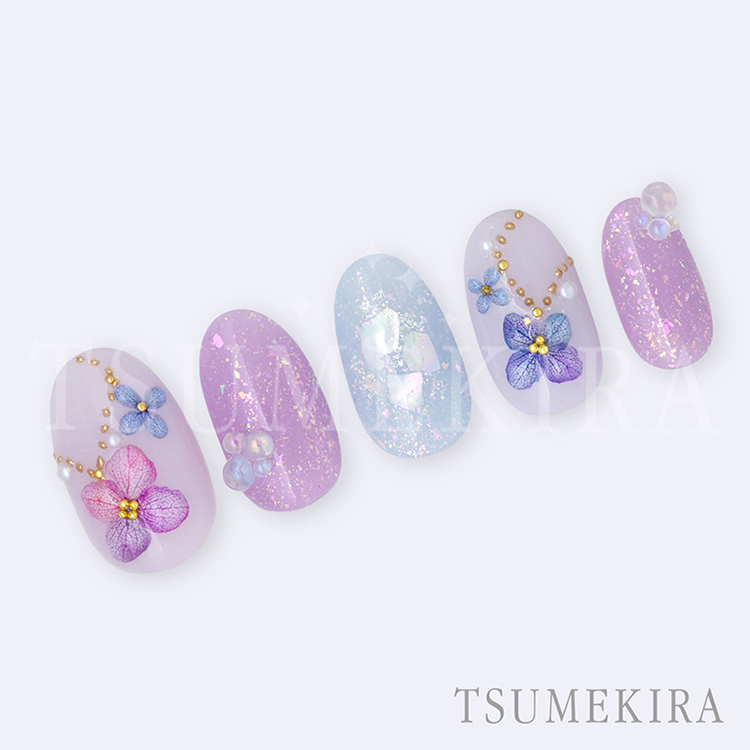 TSUMEKIRA NN-YMI-005 yumiプロデュース 紫陽花 ミニサイズ ビビッド