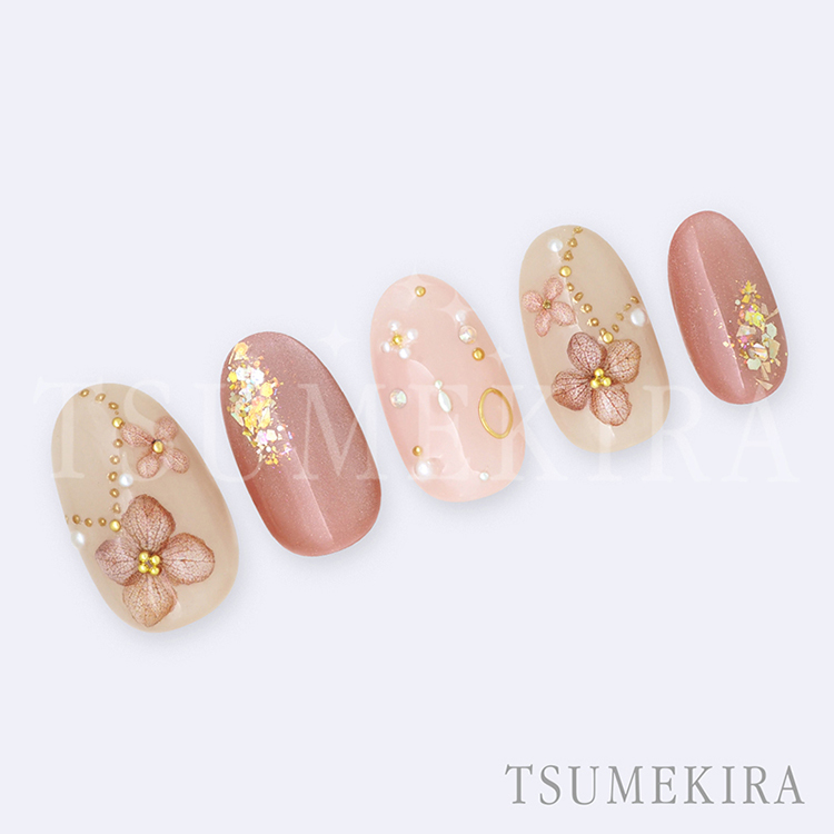 TSUMEKIRA NN-YMI-007 yumiプロデュース 紫陽花 ミニサイズ ナチュラル
