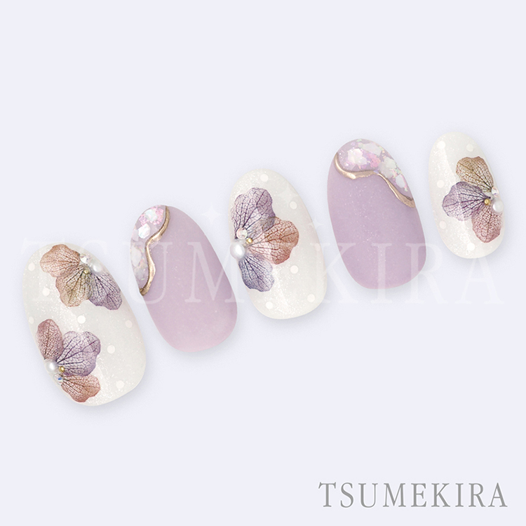 TSUMEKIRA NN-YMI-007 yumiプロデュース 紫陽花 ミニサイズ ナチュラル