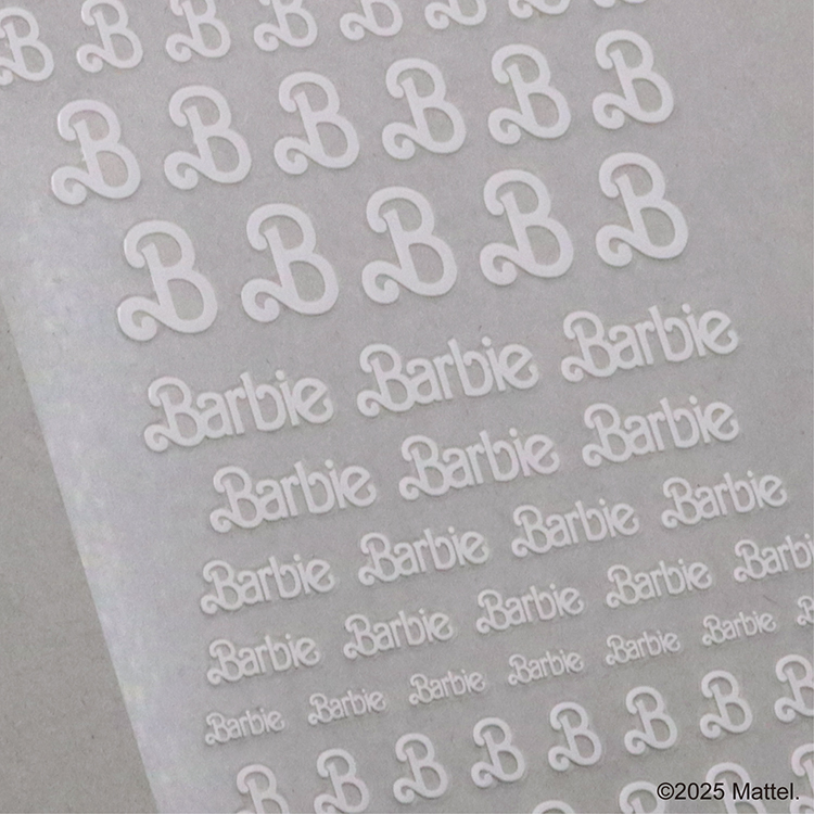Barbie ネイルシール NS02W ビンテージロゴ ホワイト