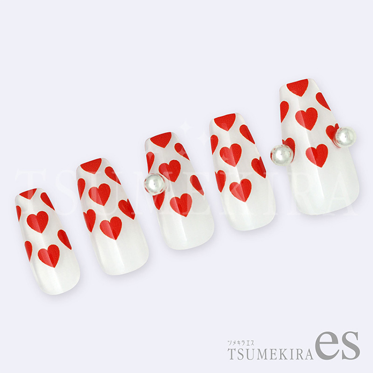 TSUMEKIRA ES-MGN-010 es MEGU NAIL プロデュース MEGUハート RED