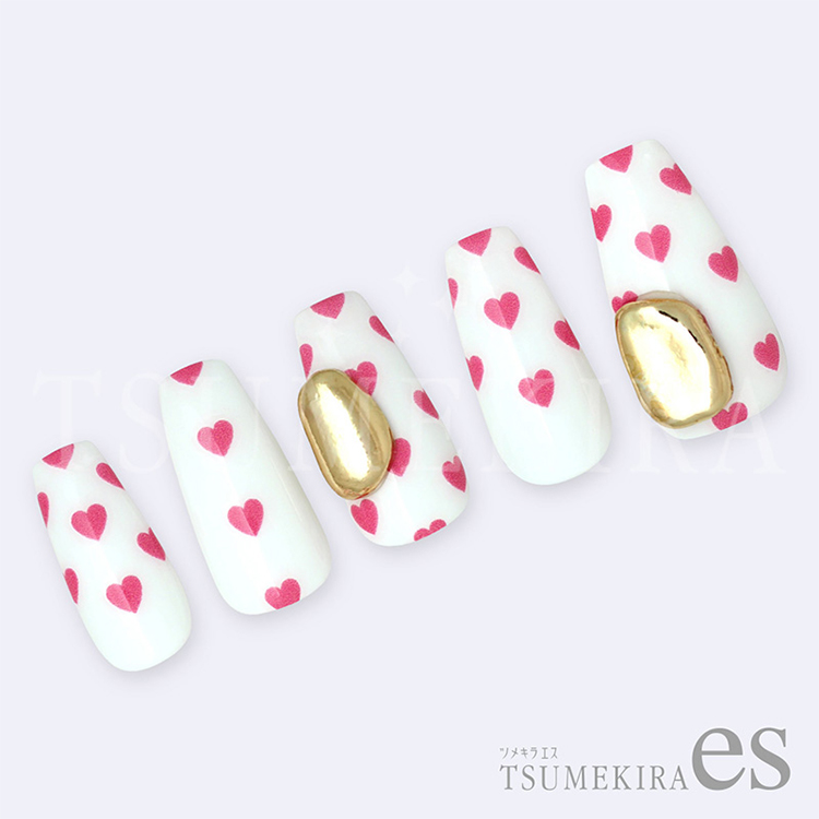 TSUMEKIRA ES-MGN-011 es MEGU NAIL プロデュース MEGUハート PINK