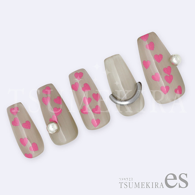 TSUMEKIRA ES-MGN-011 es MEGU NAIL プロデュース MEGUハート PINK