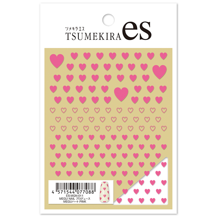 TSUMEKIRA ES-MGN-011 es MEGU NAIL プロデュース MEGUハート PINK