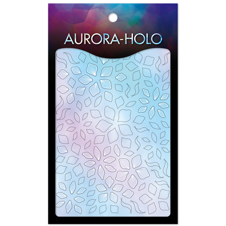 TSUMEKIRA OH-ROE-001 オーロラホロオーロラフィルムシール aurora flower(Supervised by ROZABELLA Eri ）