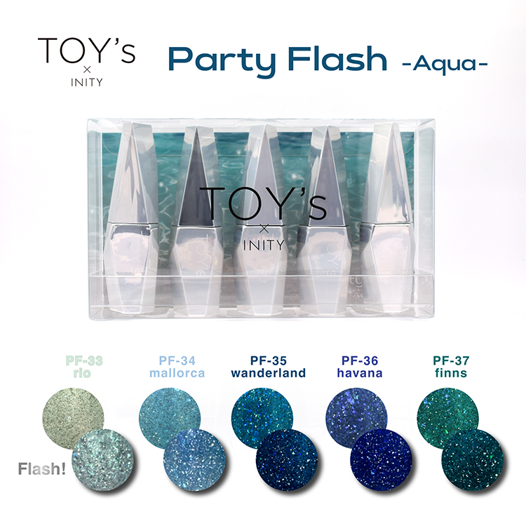 TOY’s × INITY パーティーフラッシュ アクア 5色セット