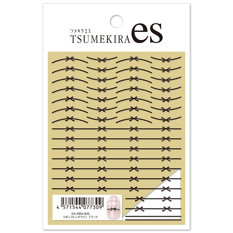 TSUMEKIRA ES-RBN-005 es リボンフレンチライン ブラック