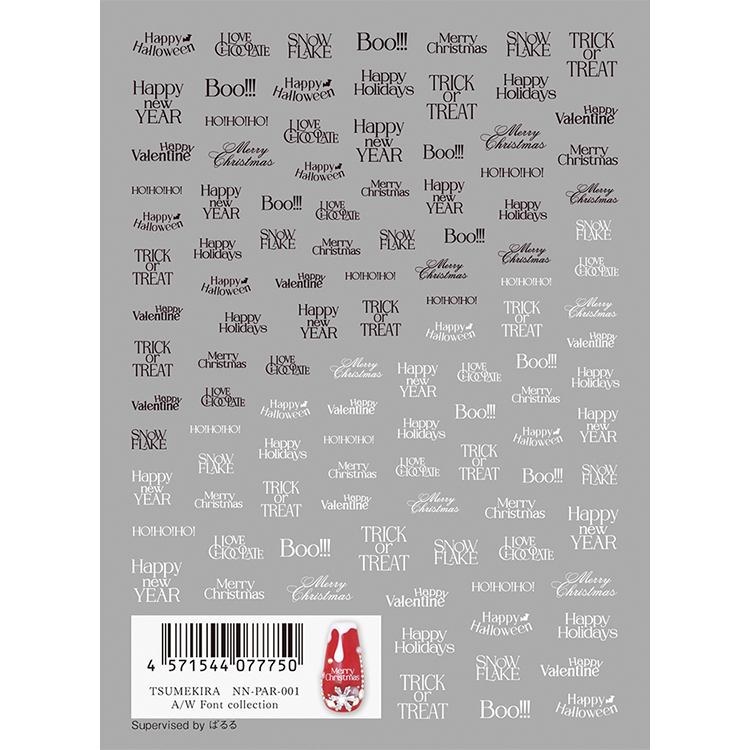TSUMEKIRA NN-PAR-001 A/W Font collection（Supervised by ぱるる）