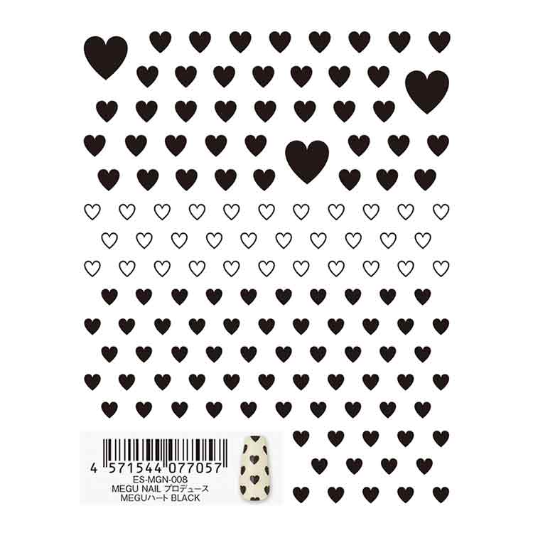 TSUMEKIRA ES-MGN-008 es MEGU NAIL プロデュース MEGUハート BLACK