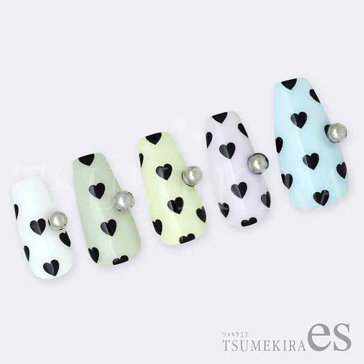 TSUMEKIRA ES-MGN-008 es MEGU NAIL プロデュース MEGUハート BLACK