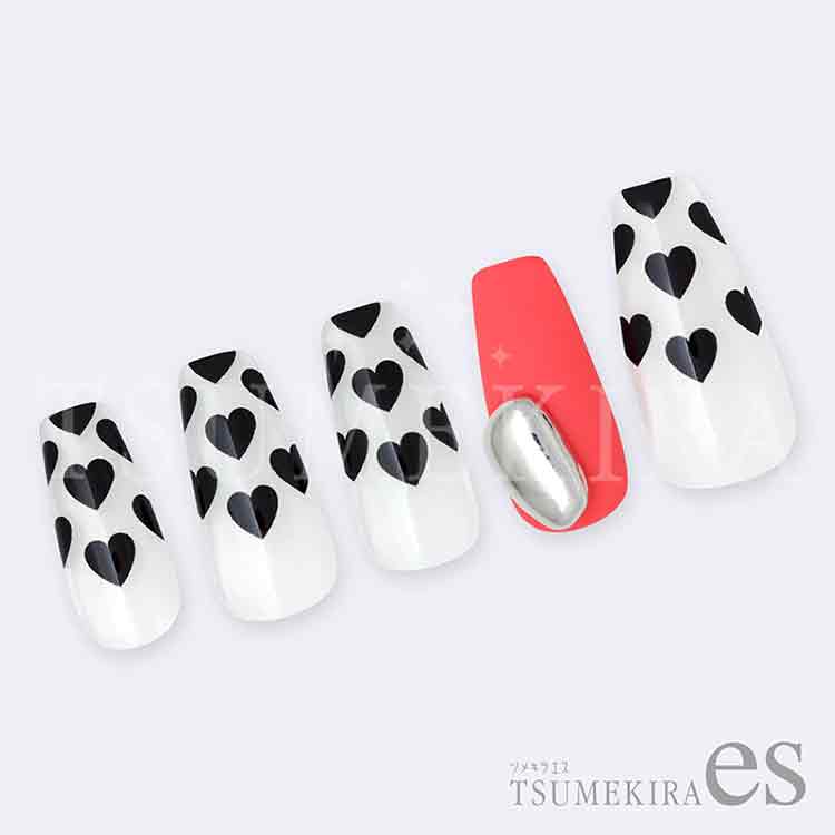 TSUMEKIRA ES-MGN-008 es MEGU NAIL プロデュース MEGUハート BLACK