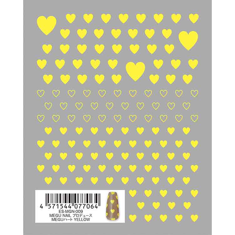 TSUMEKIRA ES-MGN-009 es MEGU NAIL プロデュース MEGUハート YELLOW