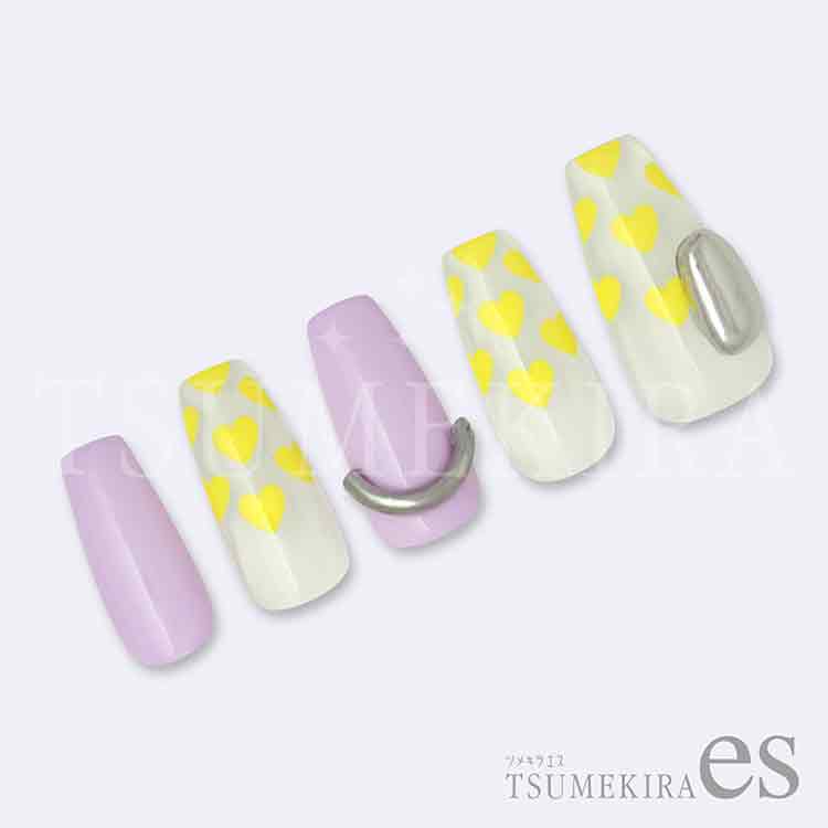 TSUMEKIRA ES-MGN-009 es MEGU NAIL プロデュース MEGUハート YELLOW