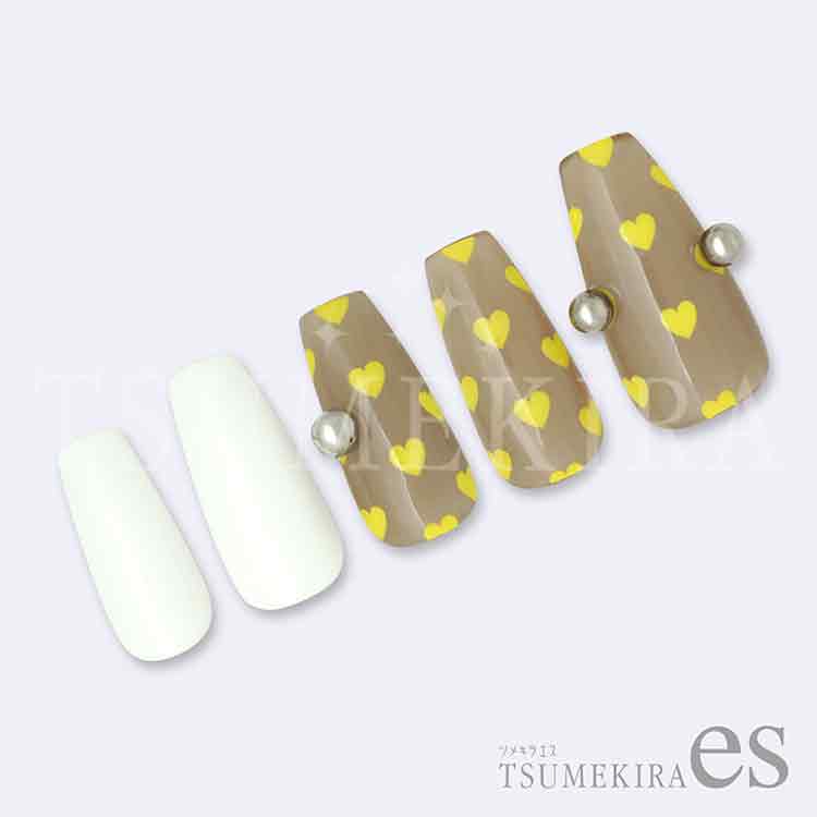 TSUMEKIRA ES-MGN-009 es MEGU NAIL プロデュース MEGUハート YELLOW