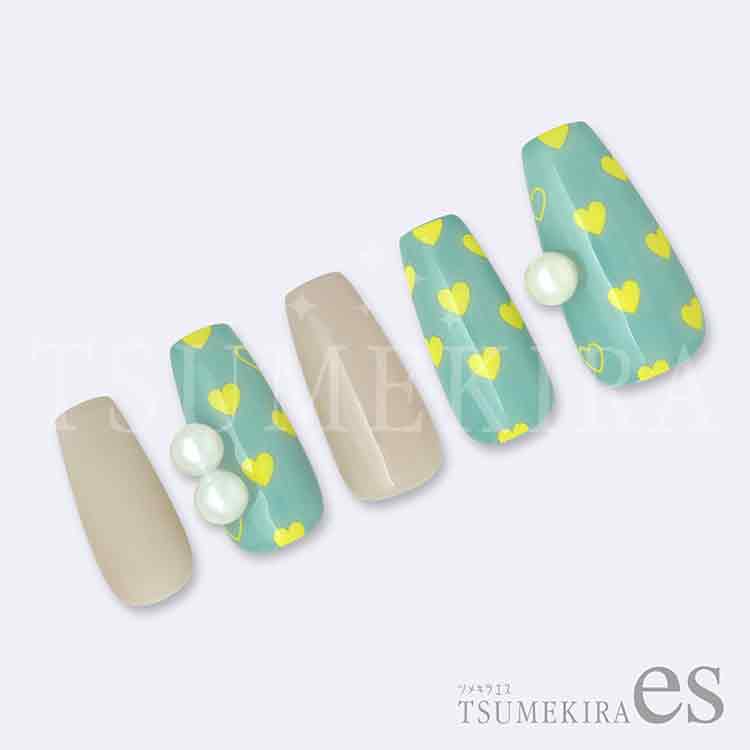 TSUMEKIRA ES-MGN-009 es MEGU NAIL プロデュース MEGUハート YELLOW