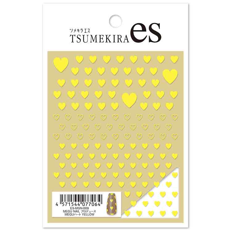 TSUMEKIRA ES-MGN-009 es MEGU NAIL プロデュース MEGUハート YELLOW