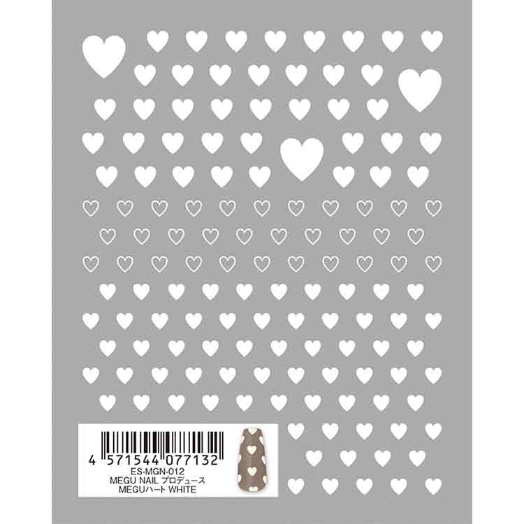 TSUMEKIRA ES-MGN-012 es MEGU NAIL プロデュース MEGUハート WHITE