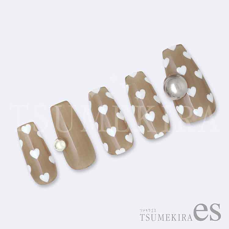 TSUMEKIRA ES-MGN-012 es MEGU NAIL プロデュース MEGUハート WHITE