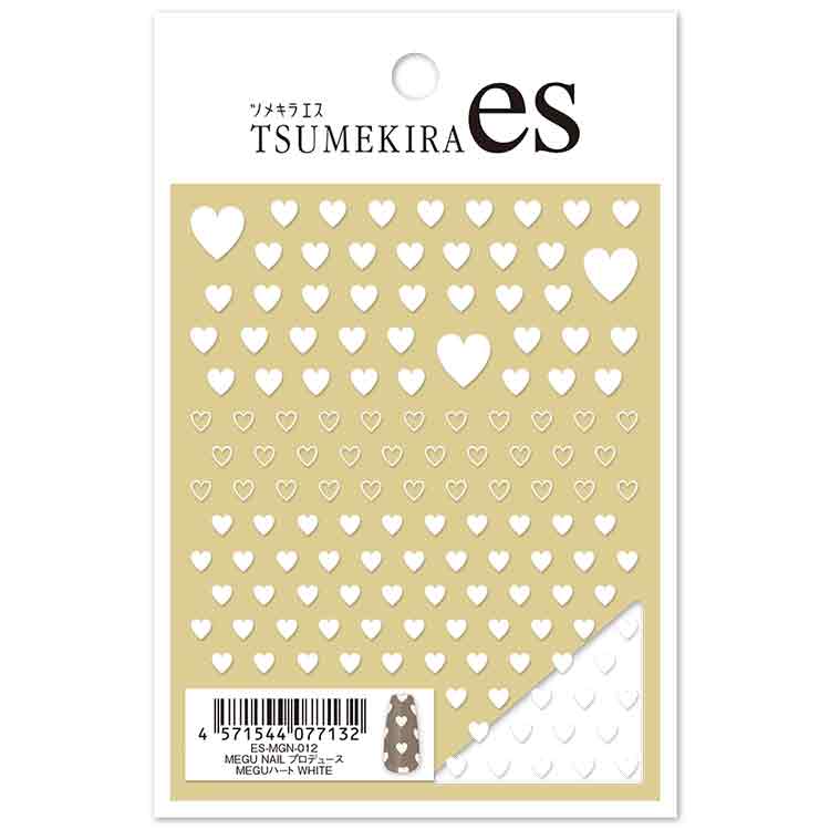 TSUMEKIRA ES-MGN-012 es MEGU NAIL プロデュース MEGUハート WHITE