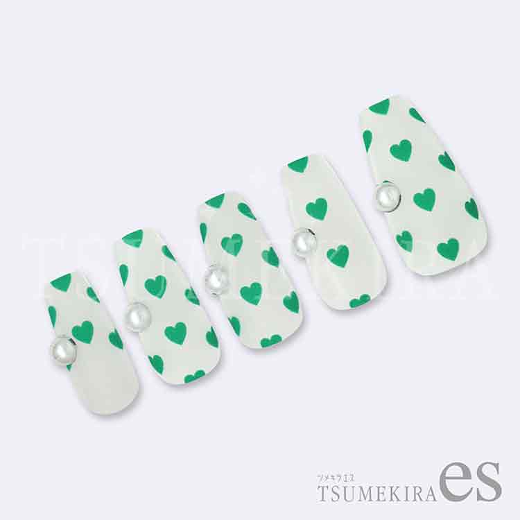 TSUMEKIRA ES-MGN-013 es MEGU NAIL プロデュース MEGUハート GREEN