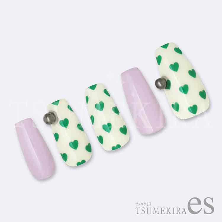 TSUMEKIRA ES-MGN-013 es MEGU NAIL プロデュース MEGUハート GREEN