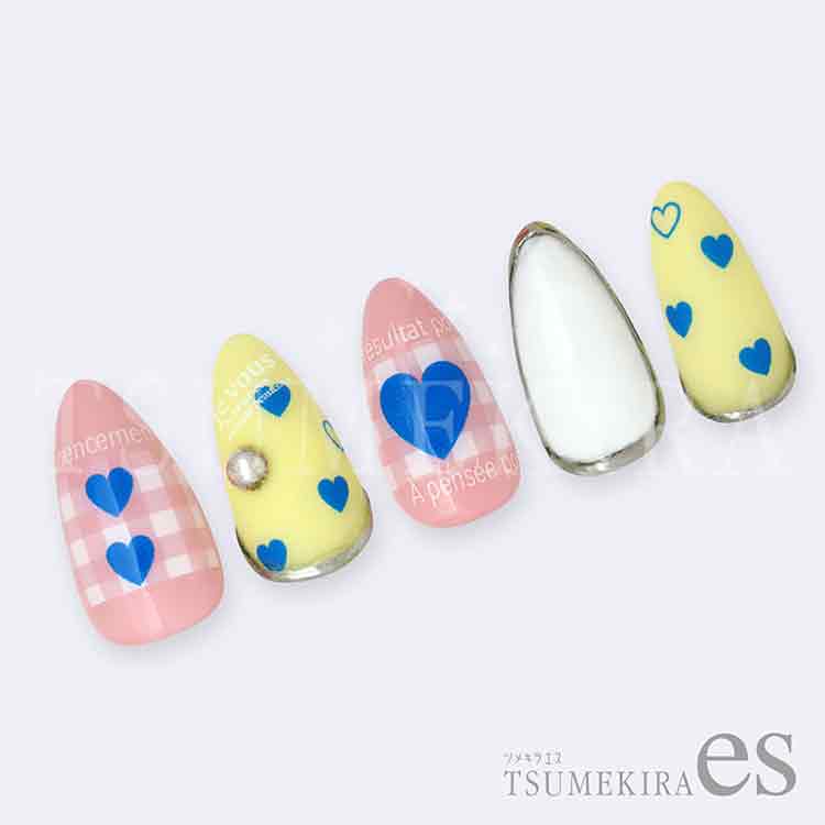 TSUMEKIRA ES-CHT-002 es カラーハート BLUE(青)