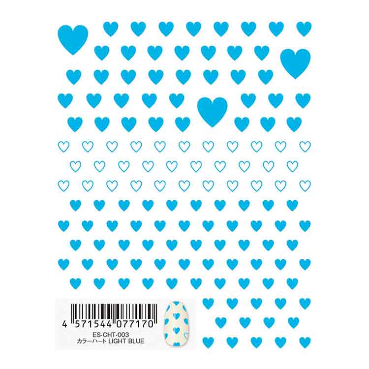 TSUMEKIRA ES-CHT-003 es カラーハート LIGHT BLUE(水色)