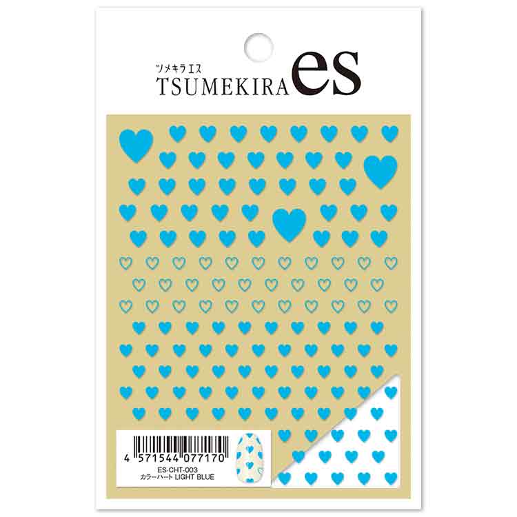 TSUMEKIRA ES-CHT-003 es カラーハート LIGHT BLUE(水色)