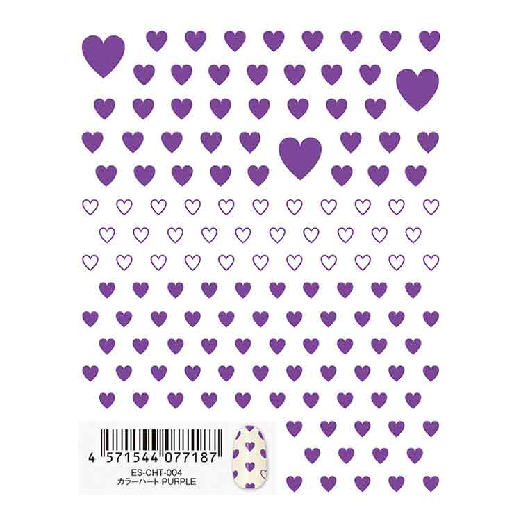 TSUMEKIRA ES-CHT-004 es カラーハート PURPLE(紫)