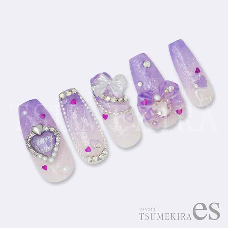 TSUMEKIRA ES-CHT-005 es カラーハート LAVENDER(ラベンダー)