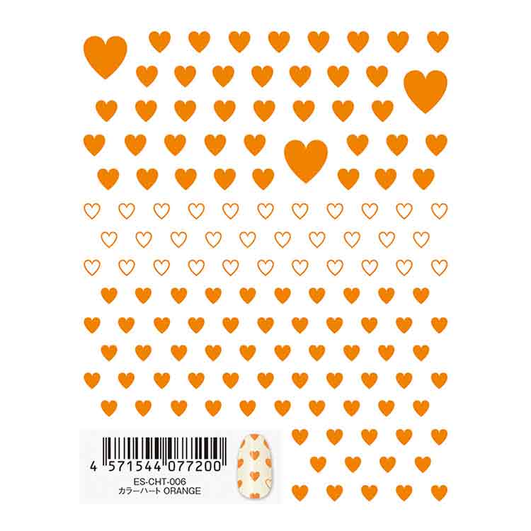 TSUMEKIRA ES-CHT-006 es カラーハート ORANGE(オレンジ)