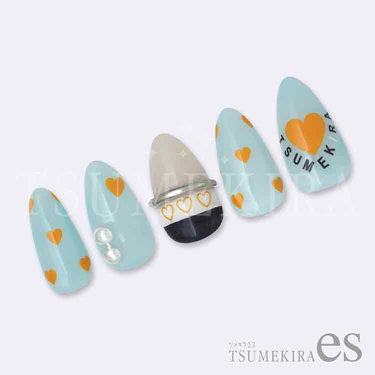 TSUMEKIRA ES-CHT-006 es カラーハート ORANGE(オレンジ)