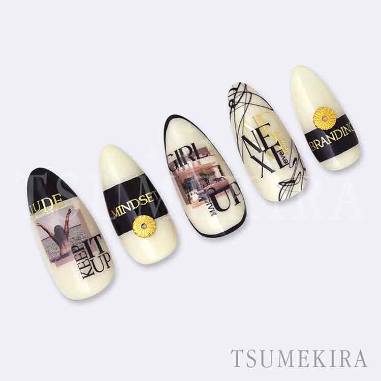 TSUMEKIRA SG-NYM-017 MAYAプロデュース minimoji ゴールド（ジェル専用）